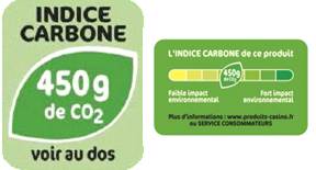 法國Groupe Casino Indice Carbon碳標章圖示